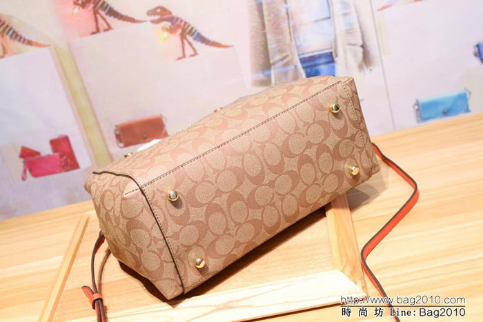 COACH蔻馳 56727 多功能貴婦包 包身有型 經典coach大c紋  Chz1046